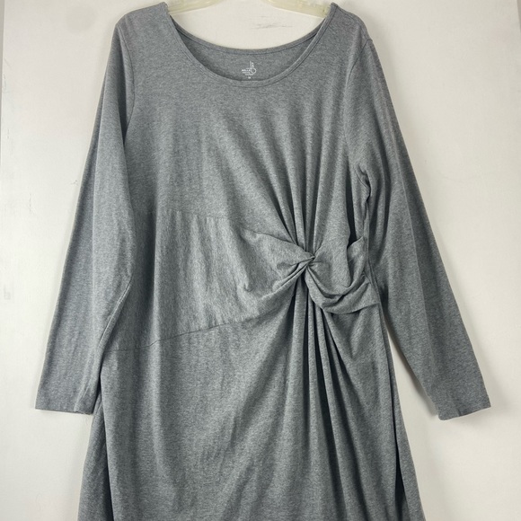 belle sky Dresses & Skirts - Belle Sky Gray Jersey Long Sleeve Maternity Dress Sz 1X (sku 191)